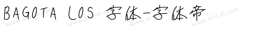 BAGOTA LOS 字体字体转换
